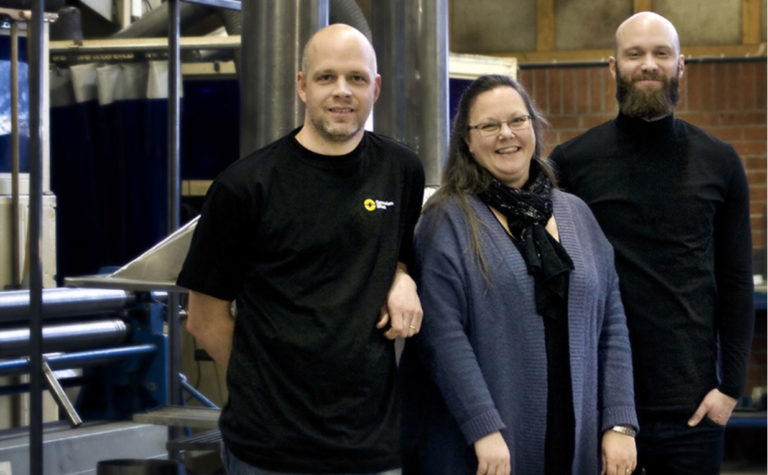 Lärare John Hillberg, rektor Camilla Alenäs och lärare Mathias Edvinsson