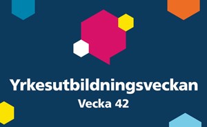Yrkesutbildningsveckans logotyp och påminnelse om att den är vecka 42 varje år