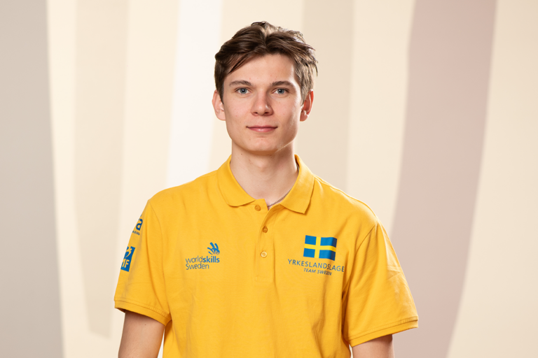 David Nilsson som tävlar i elinstallation