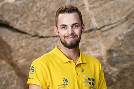 Yrkesutbildningsambassadör Anton Hasenstrauch inför tävling