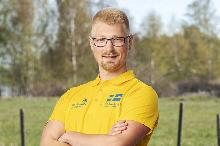 Yrkesutbildningsambassadör Pontus Larsson inför tävling