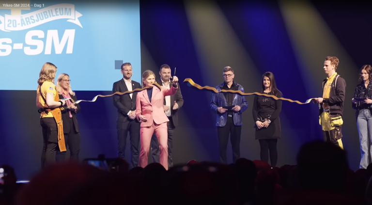 Katarina Lundahl, statssekreterare hos skolminister Lotta Edholm, inviger Yrkes-M 2024