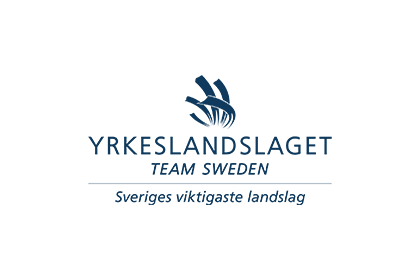 Yrkeslandslagets logotyp, i blått
