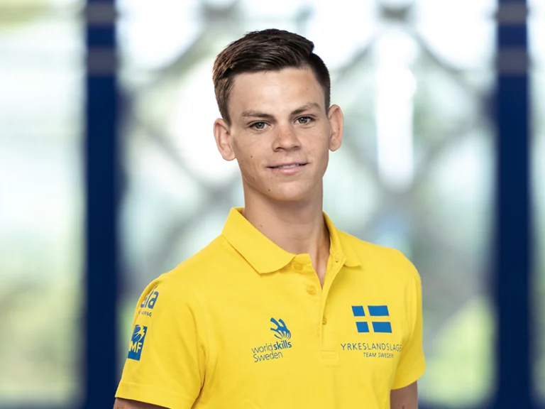 Porträtt på Adam Kristensson, tävlande i Yrkeslandslaget 2018