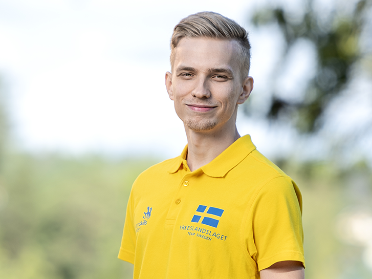 Porträtt på Emil Östberg, tävlande i Yrkeslandslaget 2018