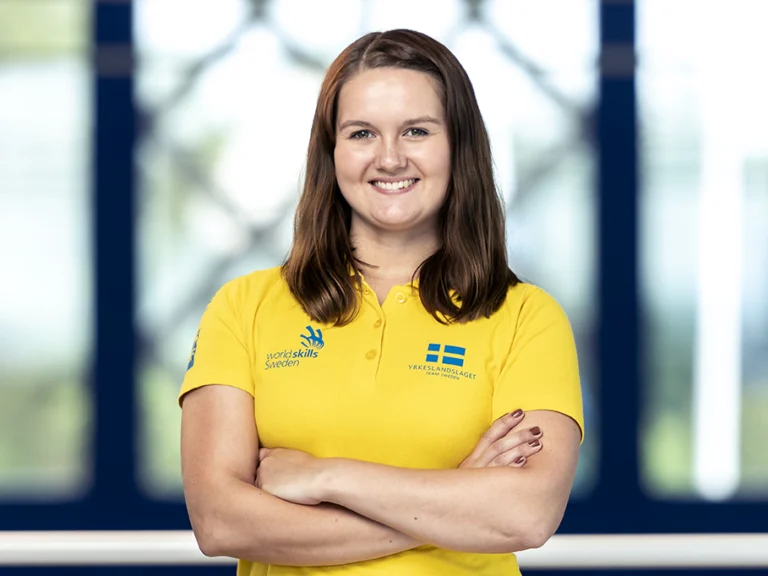 Porträtt på Emmy Åberg, tävlande i Yrkeslandslaget 2018