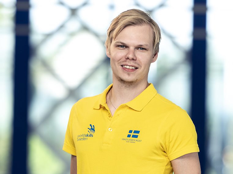 Porträtt på Hampus Andersson, tävlande i Yrkeslandslaget 2018