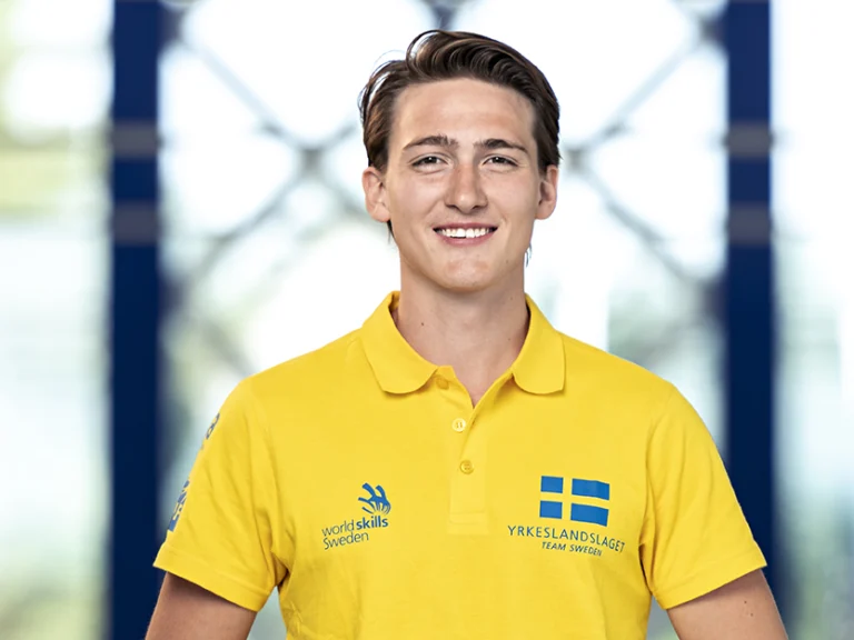 Porträtt på Lukas Johansson, tävlande i Yrkeslandslaget 2018